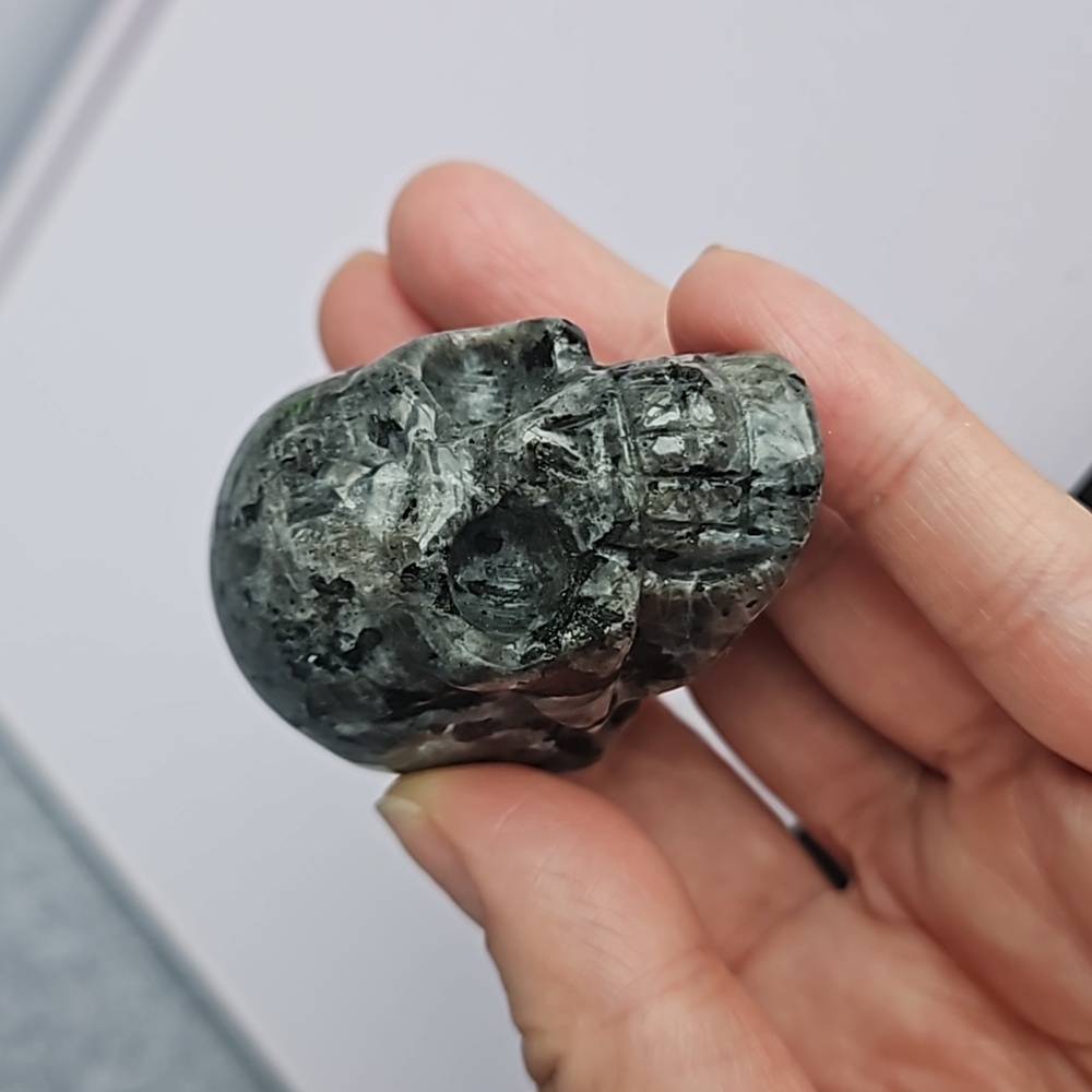 Larvakite Crystal Skull